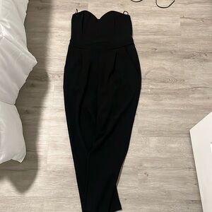 Strapless Black Express Jumpsuit